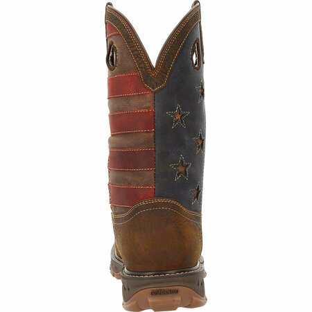 Durango Maverick XP Composite Toe Waterproof Western Work Boot, BARK BROWN VINTAGE FLAG, W, Size 13 DDB0366